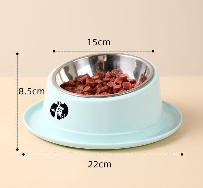 PhiliRo Stylish Raised Pet Feeding Bowls – Stainless Steel Cat & Dog Bowls for Easy Cleaning, Non-Spill Design