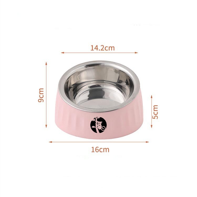 Slanted Cat and Dog Food Water Bowls Elevated Pet Feeder Bowl 280 ml