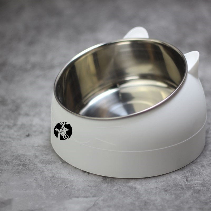 PhiliRo Fun Cat-Ear Style Pet Feeding Bowls – Dual Stainless Steel Non-Skid Dishes for Cats & Small Dogs, 400 ml